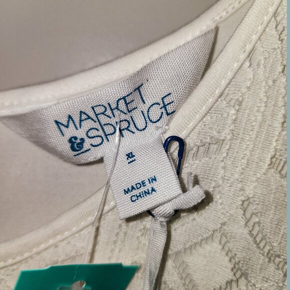 Market & Spruce top - White with a crochet front. Stitch Fix! - Picture 5 of 5